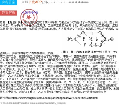 某建筑工程合同網絡進度管理與工期優化分析